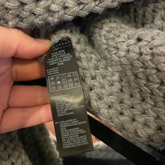 Grey Knit Infinity Scarf - Picture 2 of 4